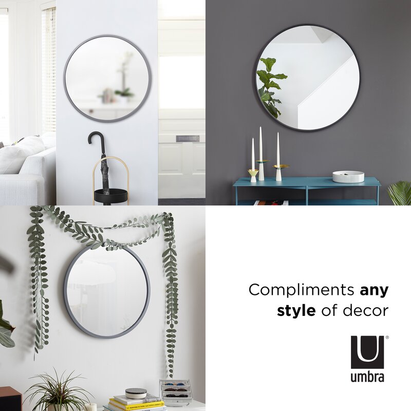 Barebo Modern & Contemporary Round Resin Accent Mirror