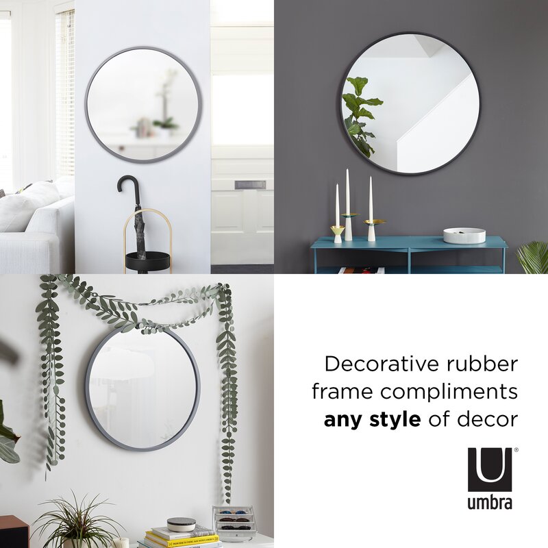 Barebo Modern & Contemporary Round Resin Accent Mirror