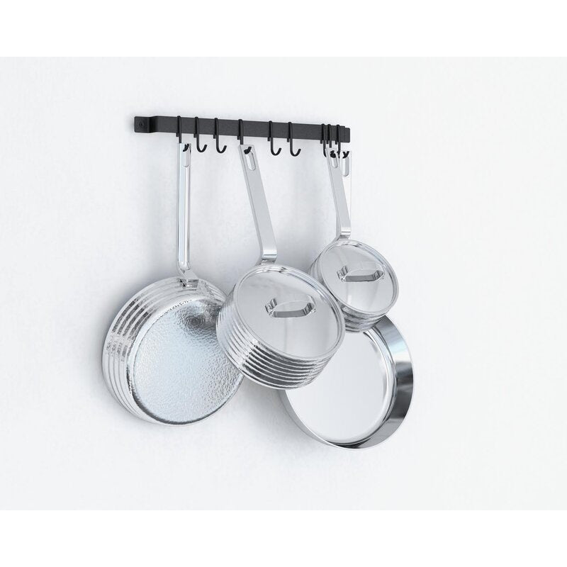 Glade Iron Rail Wall Mounted Pot Rack