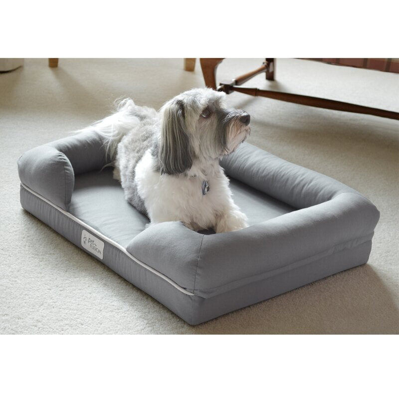 Ohlman Dog Bed & Lounge with Orthopedic Memory Foam Bolster
