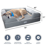 Ohlman Dog Bed & Lounge with Orthopedic Memory Foam Bolster