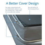 Ohlman Dog Bed & Lounge with Orthopedic Memory Foam Bolster