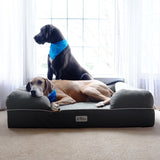 Ohlman Dog Bed & Lounge with Orthopedic Memory Foam Bolster