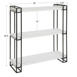 Rutzer 3 Piece Pine Rectangle Wood/Metal Floating Shelf