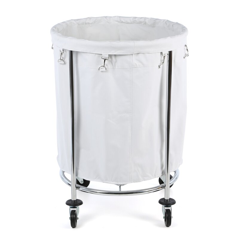 Cansta Chrome Round Laundry Hamper