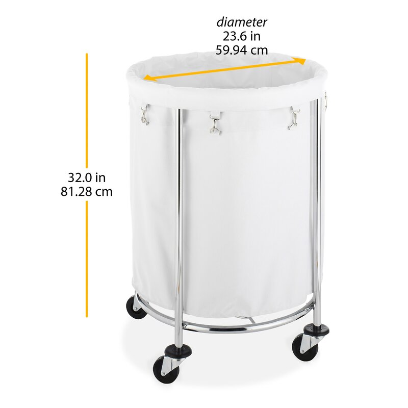 Cansta Chrome Round Laundry Hamper