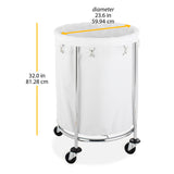 Cansta Chrome Round Laundry Hamper