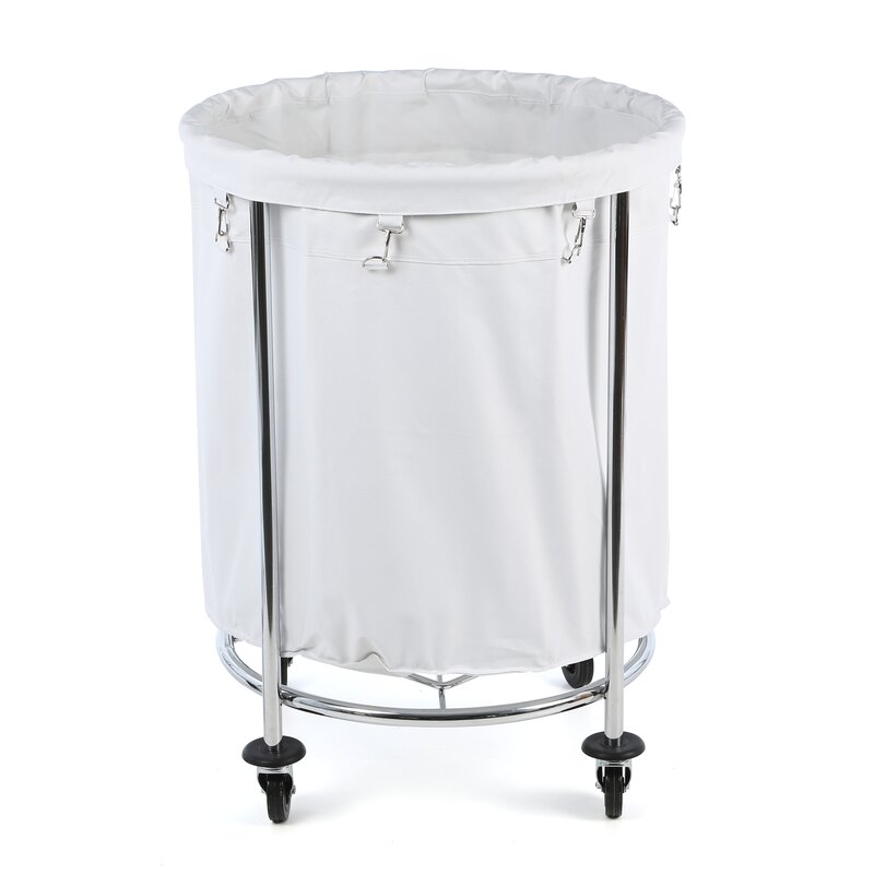 Cansta Chrome Round Laundry Hamper