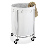 Cansta Chrome Round Laundry Hamper
