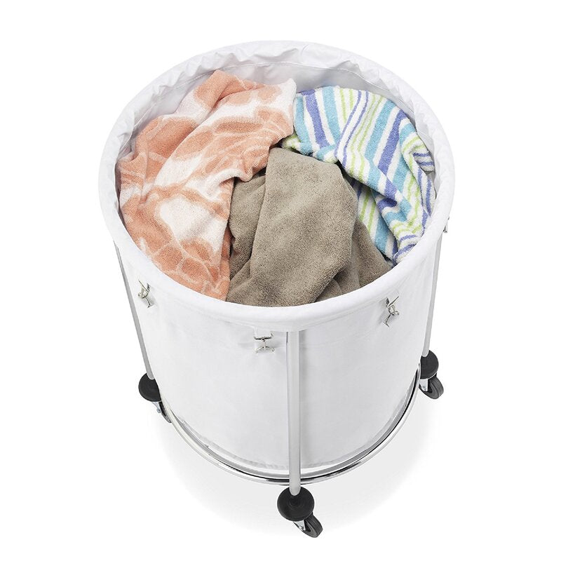 Cansta Chrome Round Laundry Hamper