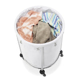Cansta Chrome Round Laundry Hamper