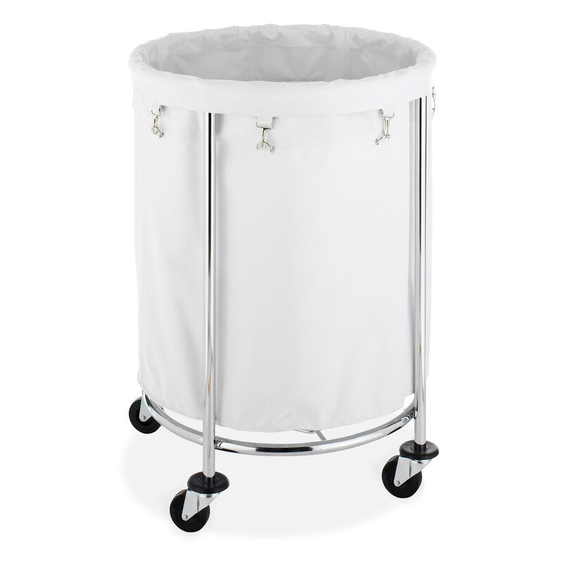 Cansta Chrome Round Laundry Hamper