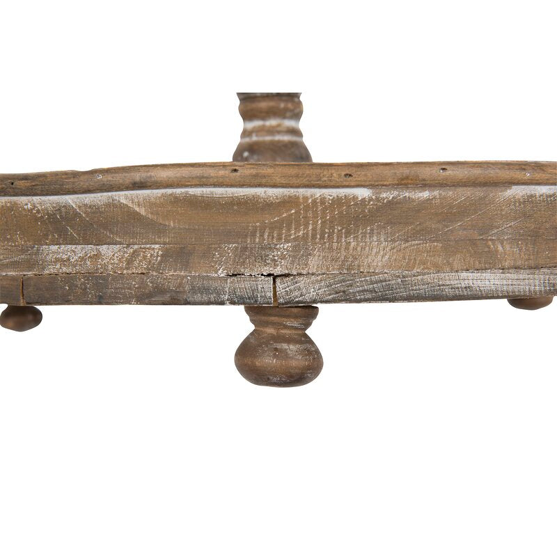 Puatral 2-Tiered Stand Round Solid Wood Serving Tray