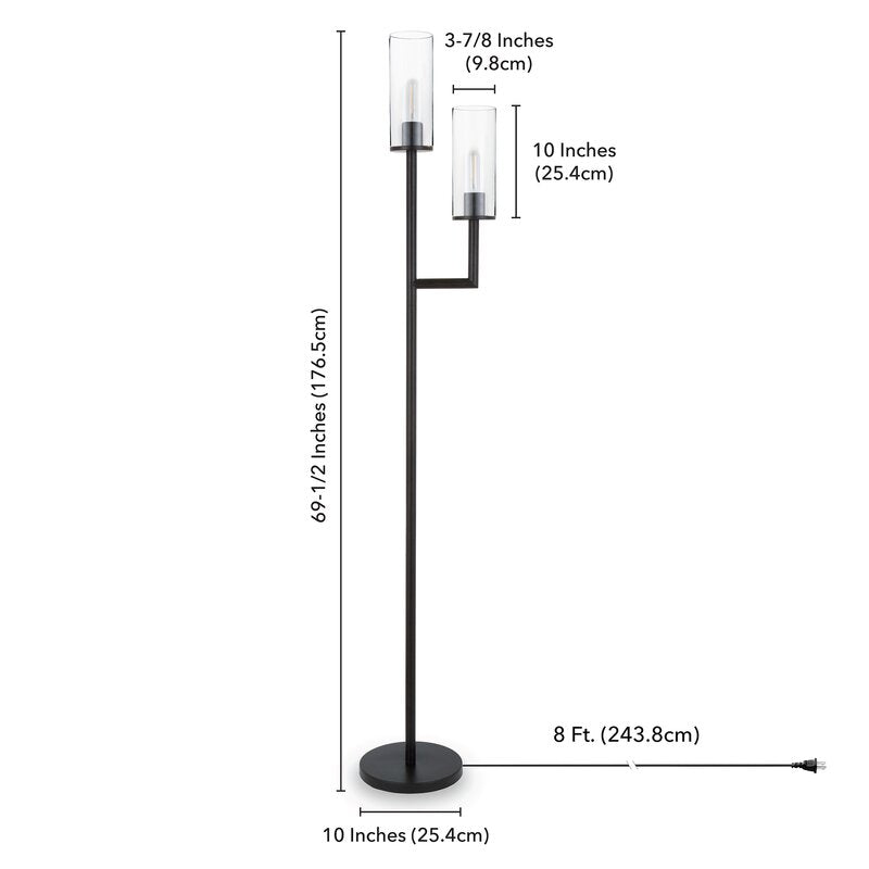 Kiryuu 70" Torchiere Floor Lamp