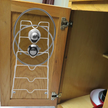 Down 2 Pcs Lid Wall Mounted Pot Rack