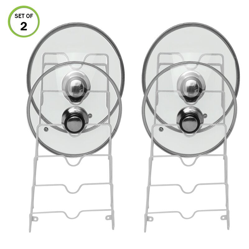 Down 2 Pcs Lid Wall Mounted Pot Rack