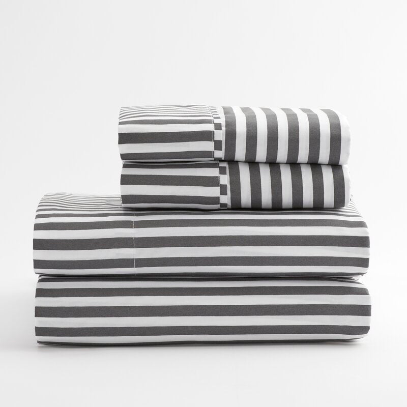Tenlia Striped Microfiber Sheet Set