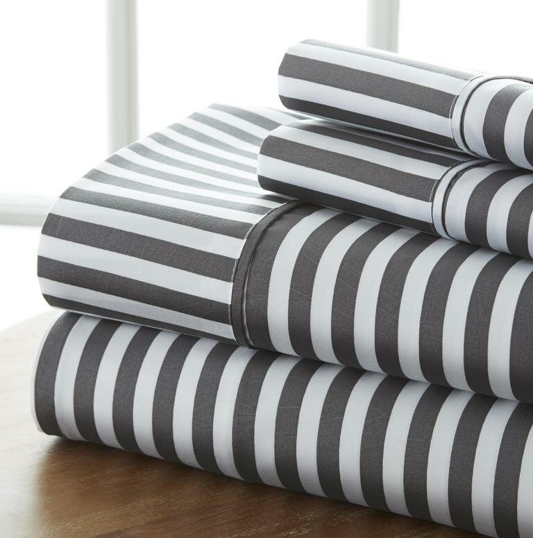 Tenlia Striped Microfiber Sheet Set