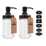 Terviet Mason Jar Soap & Lotion Dispenser (Set of 2)