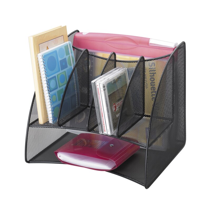 Wralxan Black Mesh Desktop Corner Organizer