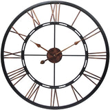 Artsy Wall Black and Bronze Large Open Face 28'' Wall Clock