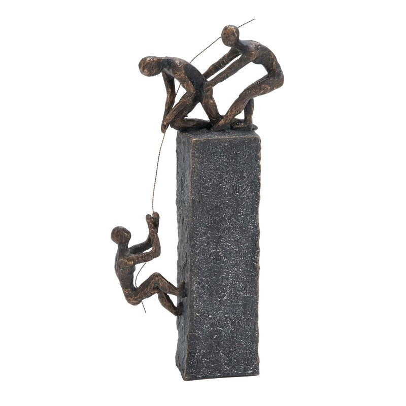 Pierreje Polystone Three Men Rope Figurine