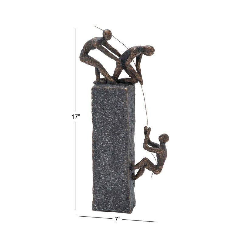 Pierreje Polystone Three Men Rope Figurine