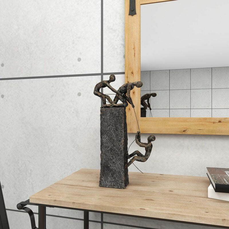 Pierreje Polystone Three Men Rope Figurine