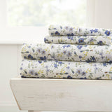 Nauand Ultra Soft Blossoms Floral Microfiber Plain Sheet Set