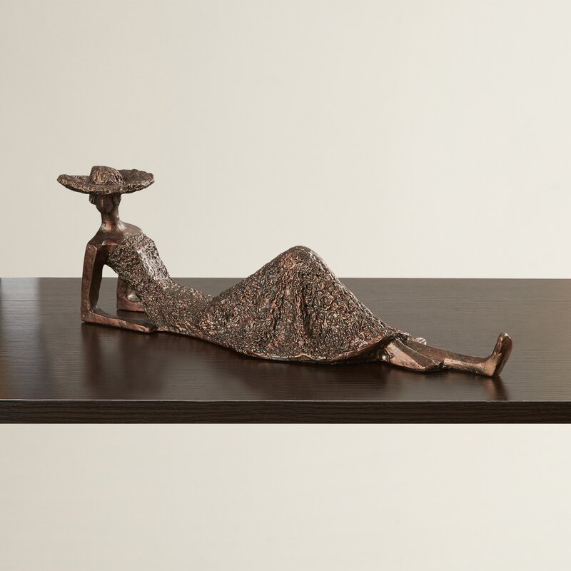 Vietsao Resin Antique Bronze Summer Days Woman Figurine