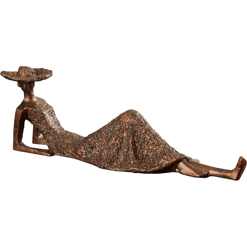 Vietsao Resin Antique Bronze Summer Days Woman Figurine