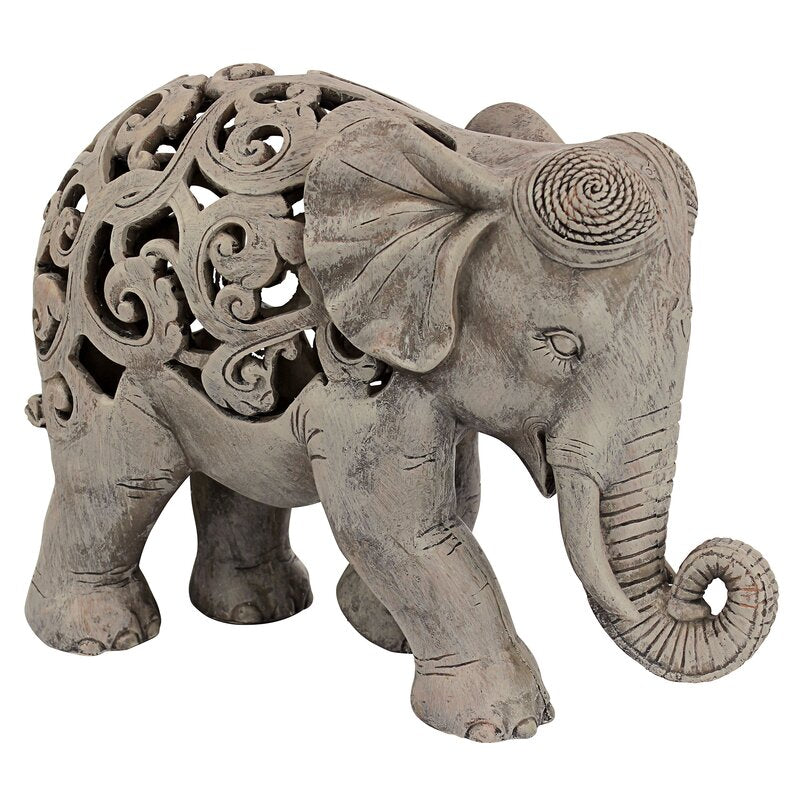 Riacrozbe Gray Giant Elephant Figurine