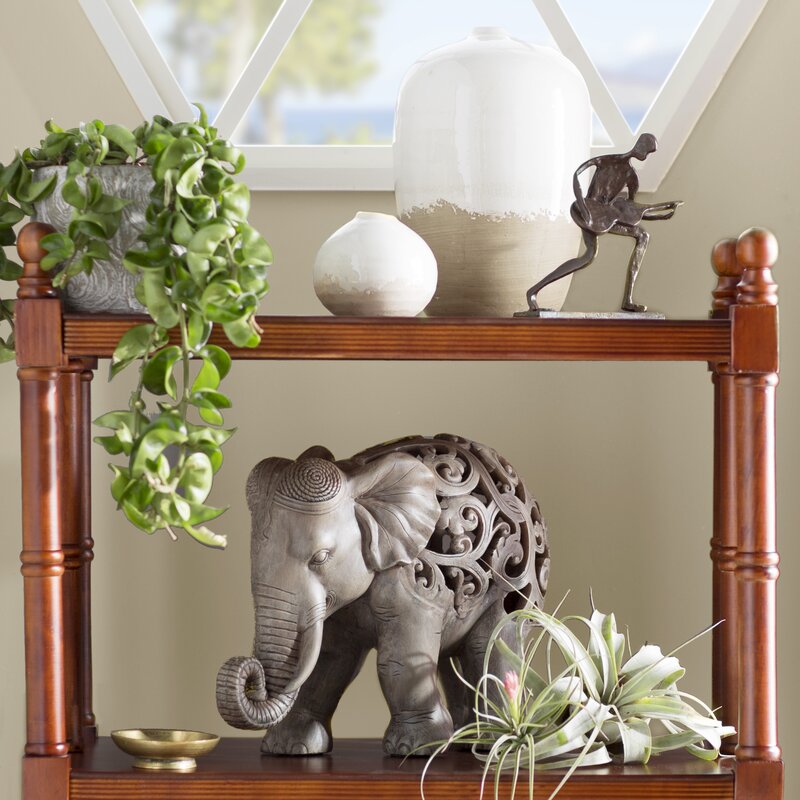 Riacrozbe Gray Giant Elephant Figurine