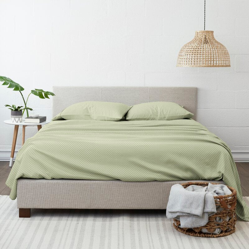 Tepunor Ultra Soft Printed Geometric Bed Sheet Set