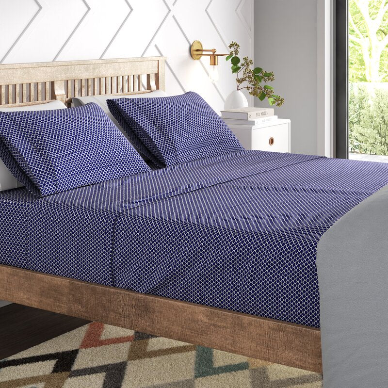 Tepunor Ultra Soft Printed Geometric Bed Sheet Set