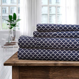 Tepunor Ultra Soft Printed Geometric Bed Sheet Set