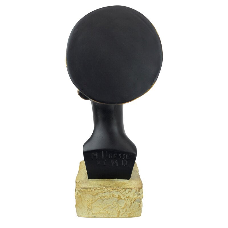 Mibang Black/Gold Resin Sculptural Bust