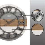 Northco Oversized Rustic Gray Wood/Metal 27" Wall Clock