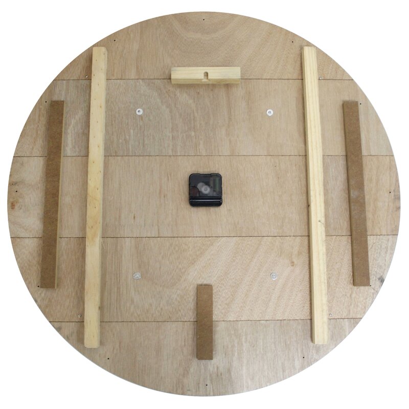 Northco Oversized Rustic Gray Wood/Metal 27" Wall Clock