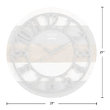 Northco Oversized Rustic Gray Wood/Metal 27" Wall Clock