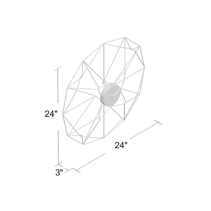 Ticbicro Oversized Gold Novelty 24" Wall Clock