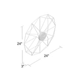 Ticbicro Oversized Gold Novelty 24" Wall Clock