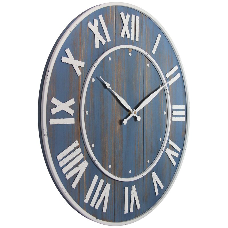 Koreu Oversized Wood Round 23" Wall Clock