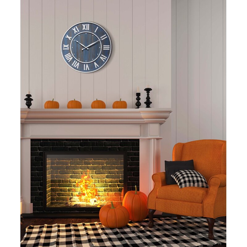 Koreu Oversized Wood Round 23" Wall Clock