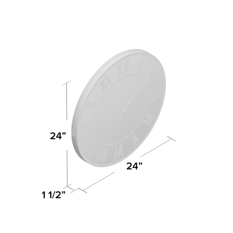 Koreu Oversized Wood Round 23" Wall Clock