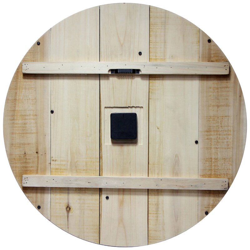 Koreu Oversized Wood Round 23" Wall Clock