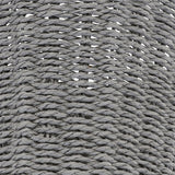 Richkins Paper Rope 3 Gallon Gray Round Waste Basket