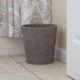 Richkins Paper Rope 3 Gallon Gray Round Waste Basket