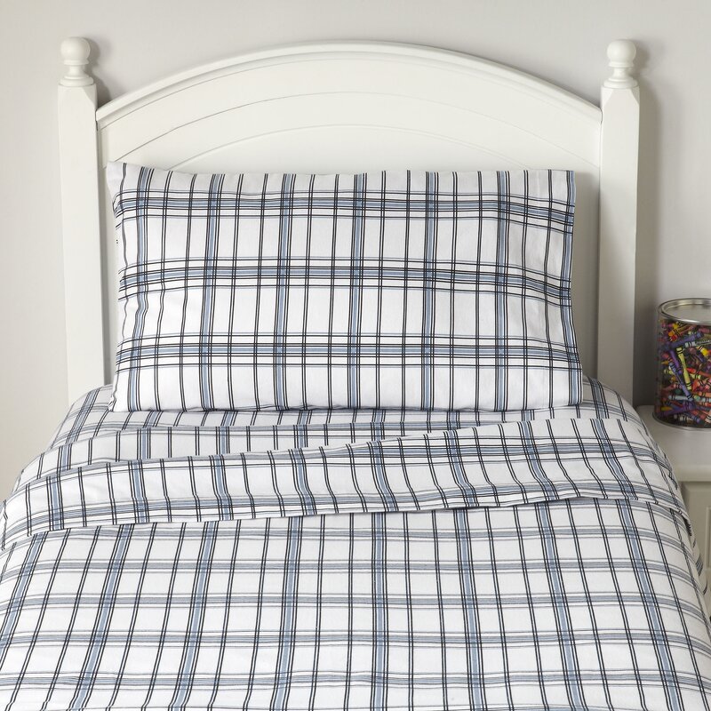 Tepunor Plaid 100% Cotton Flannel Sheet Set
