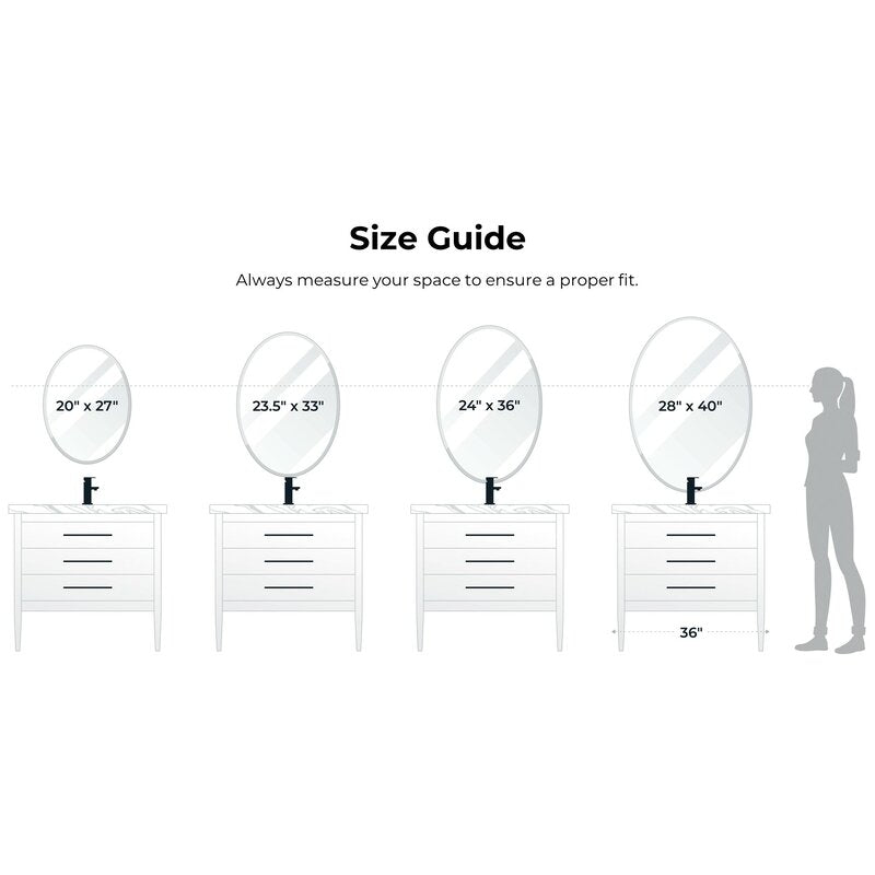 Andgoco Modern & Contemporary Silver Beveled Accent Mirror